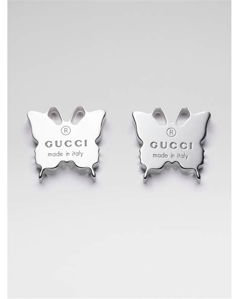 gucci butterfly silver earrings|Gucci Silver Earrings for Women .